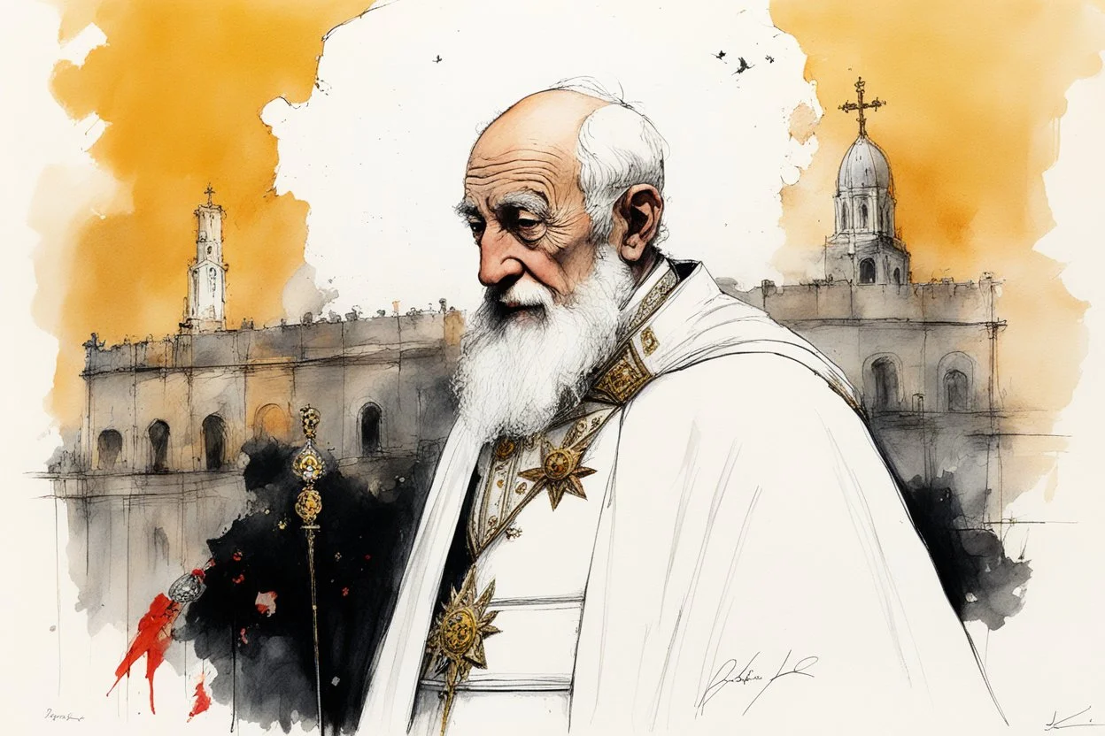 [art by Ralph Steadman] Pope Leo XIII