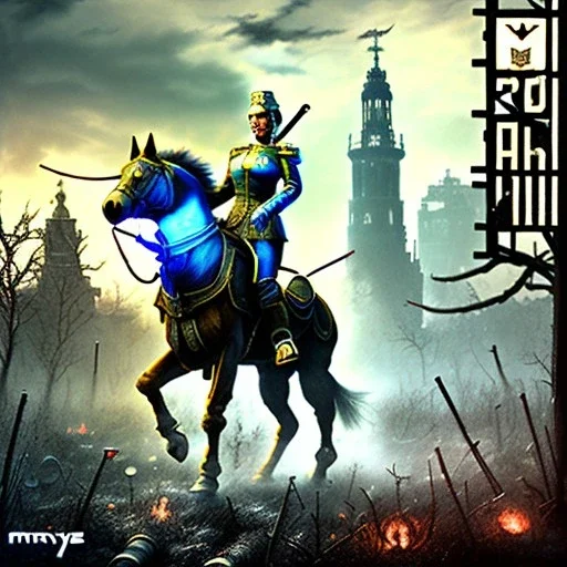 fallout 4, amsterdam city at the time of jack the ripper, horses, spray paint, mongols, chalk