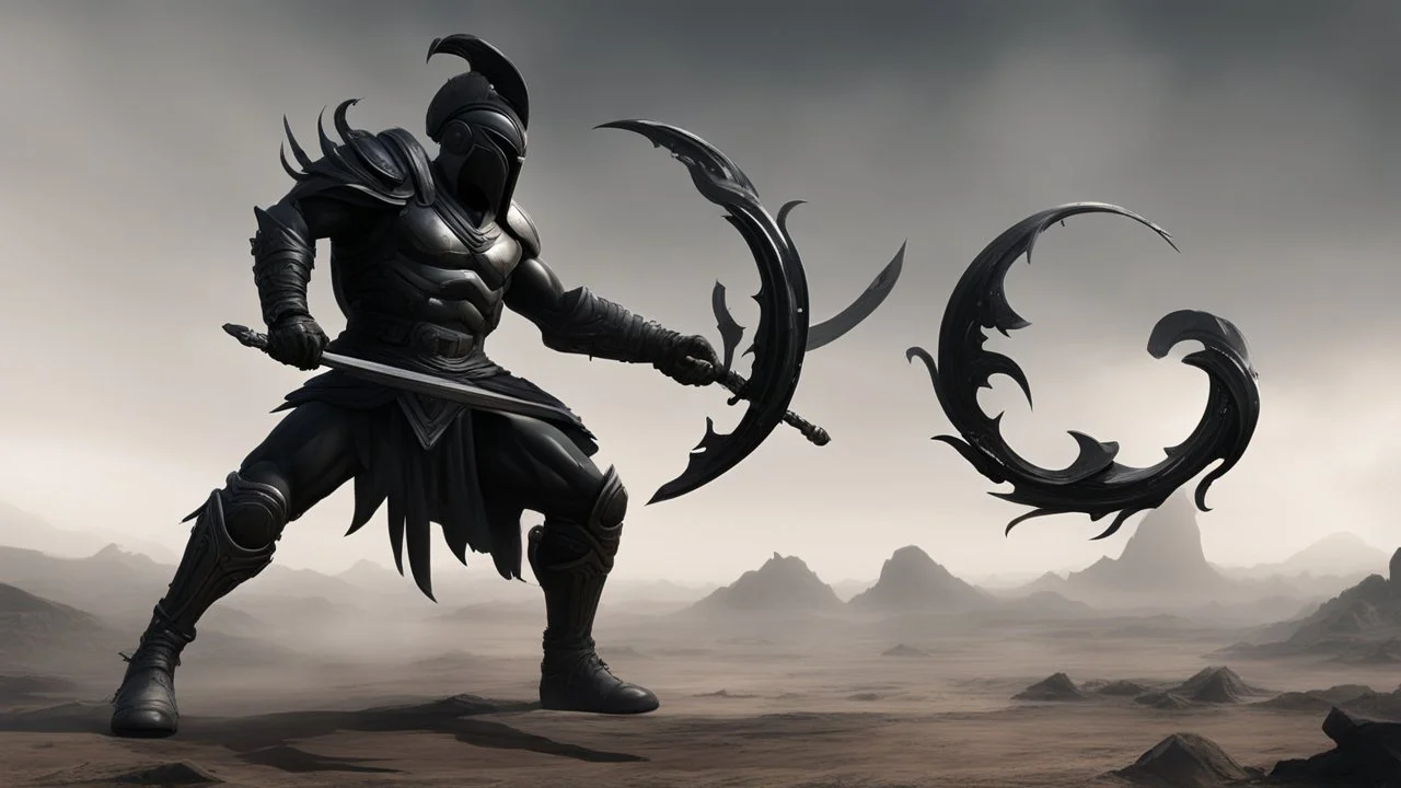 Spartan fighting all black tendril orb