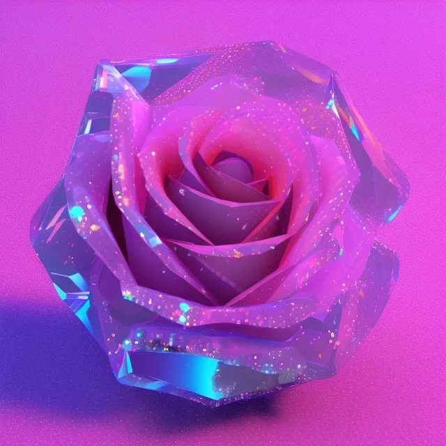 transparent multicolor crystal rose