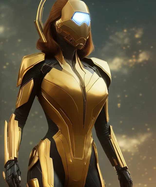 black widow, golden armor suit, full body close up, soft light atmosphere, light effect，vaporwave colorful, concept art, smooth, extremely sharp detail, finely tuned detail, ultra high definition, 8 k, unreal engine 5, ultra sharp focus