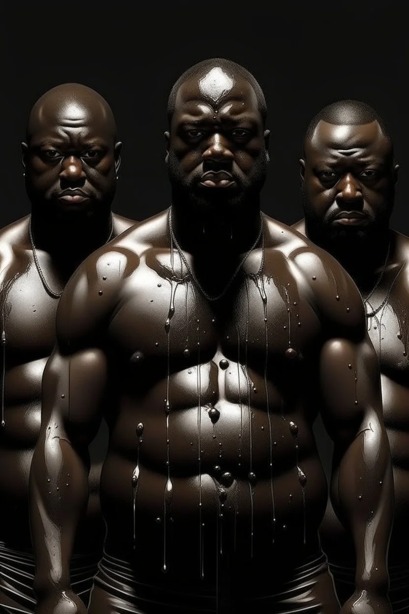 big black oily men