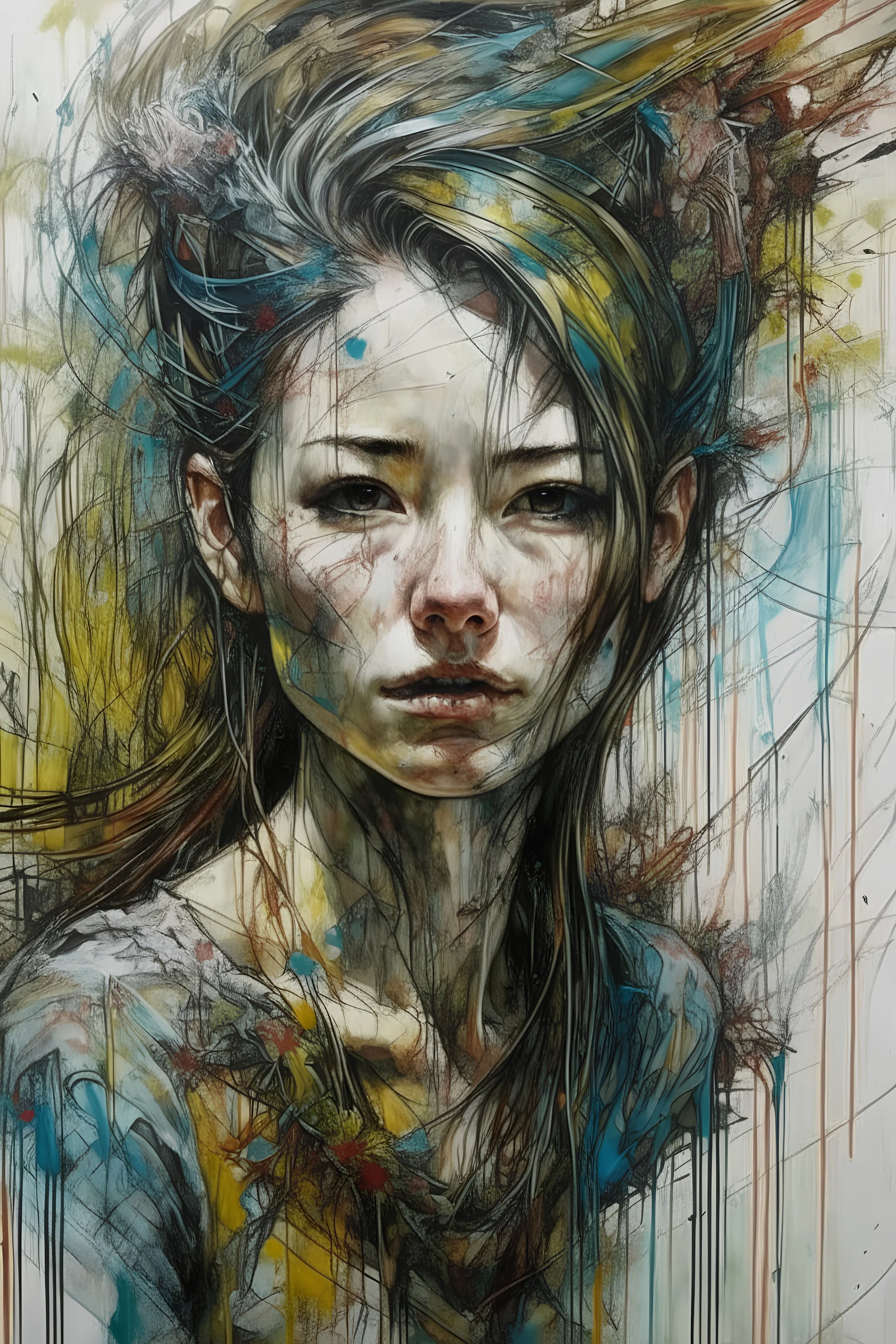 oil painting (medium), (carne griffiths:1.3), (yuko shimizu:1.2)