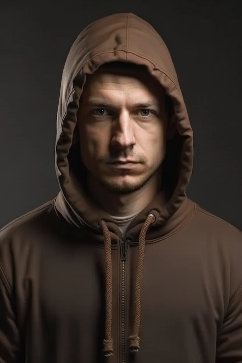 Russian terrorist in a brown hoodie