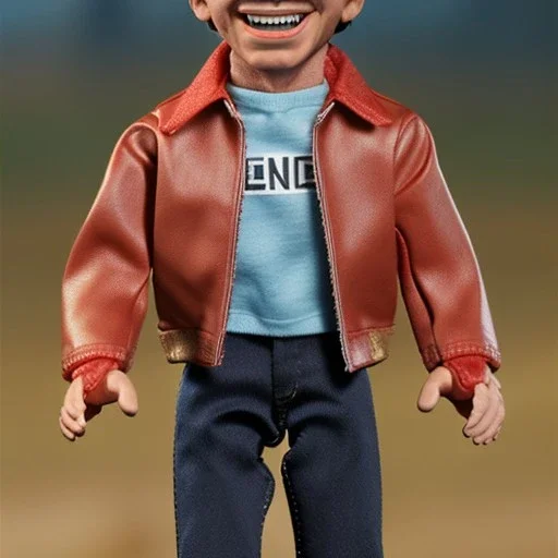 wide view Fonzie toy Action figure doll 1977 realistic (thumbs-up) (face) grin, fonz