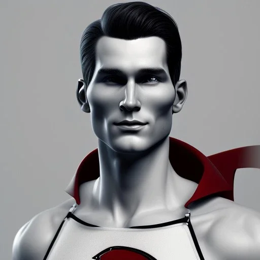 Photorealism boy with superman power