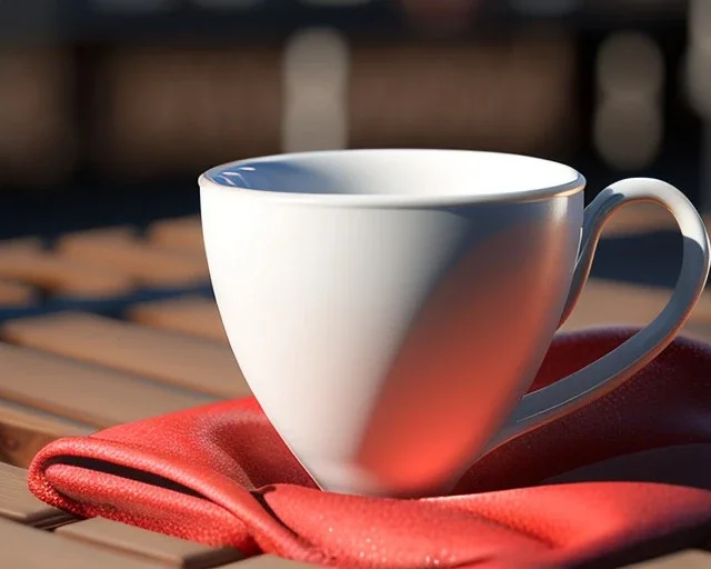 Cappuccino art foamy in mug saucer