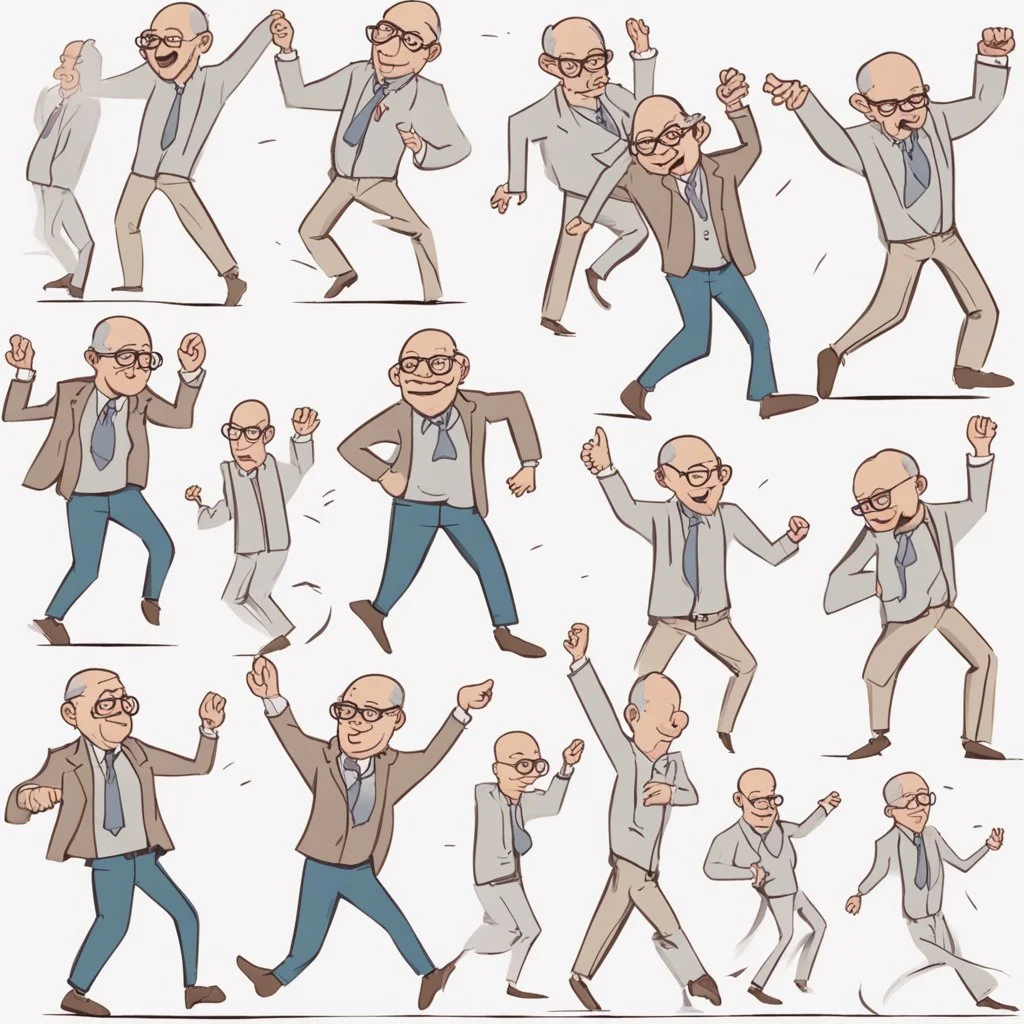 academic professor carton dancing