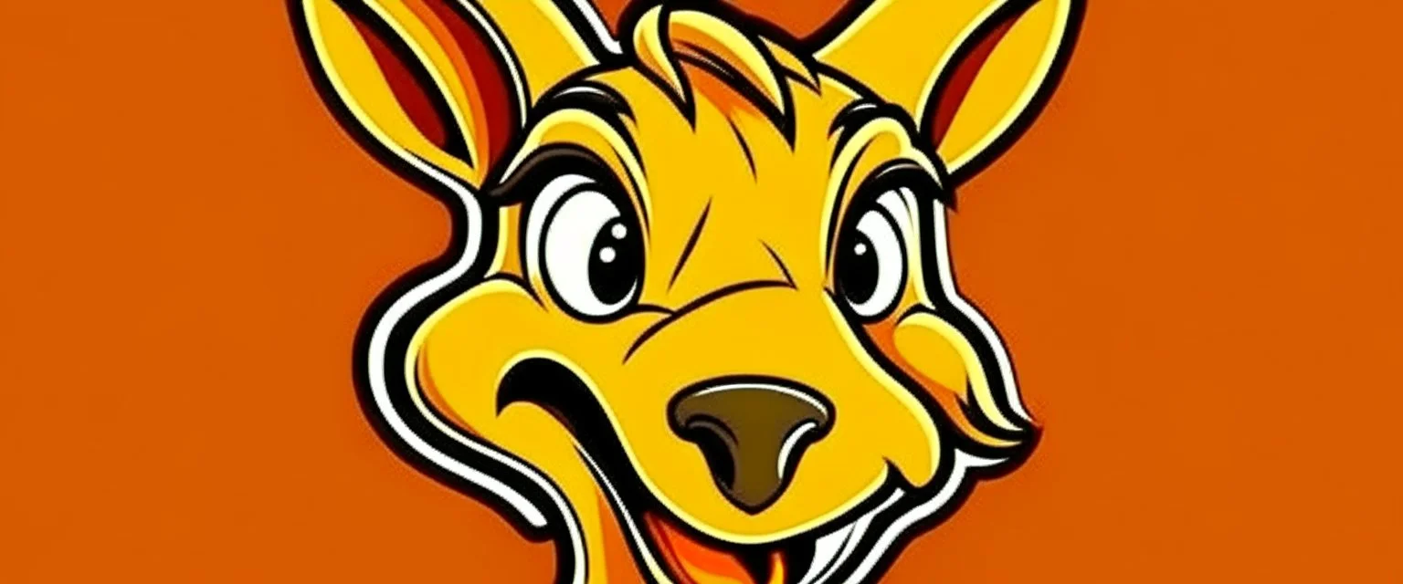 Kangaroo Mascot Logo