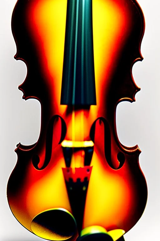 Violin with ornate carving