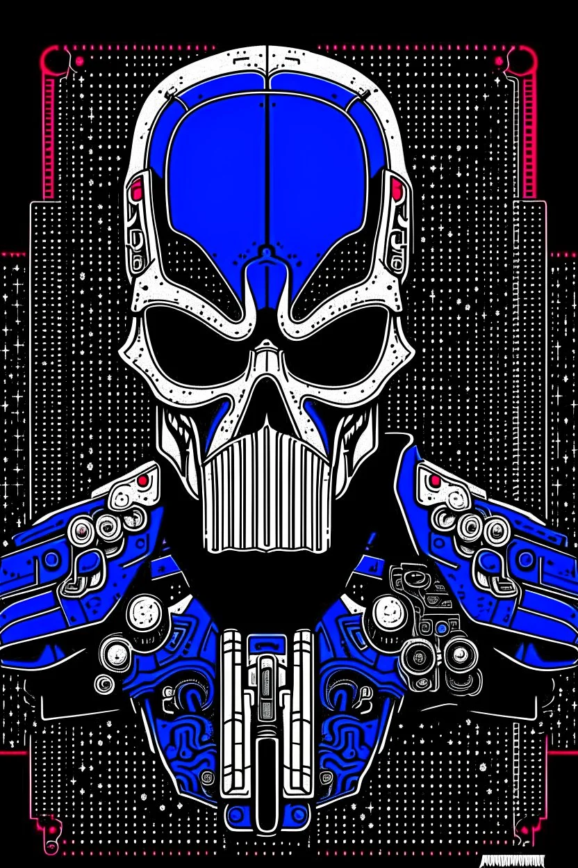 punisher sku;; darth vadr in the style of Hiroshi Nagai