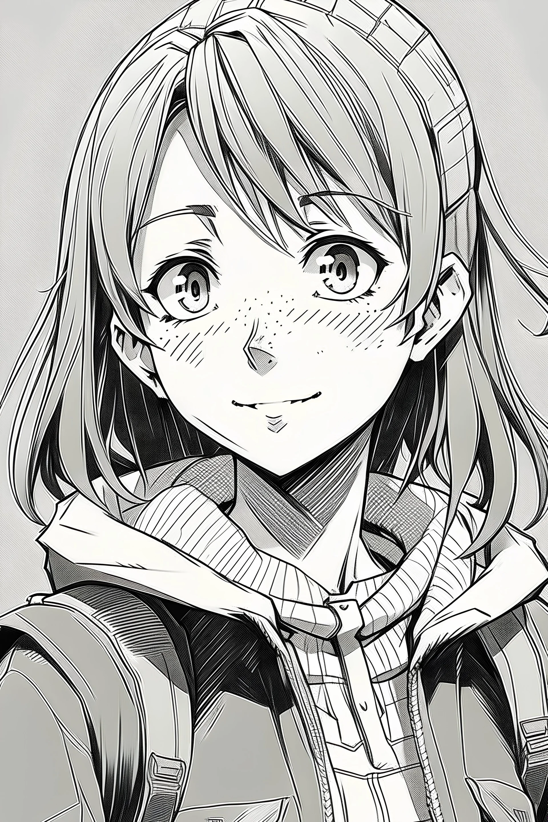 a new female character in the style of a manga panel from the one peice franchise