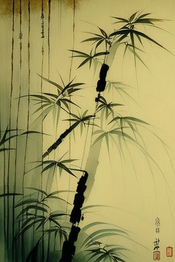 bamboo style chinese painting