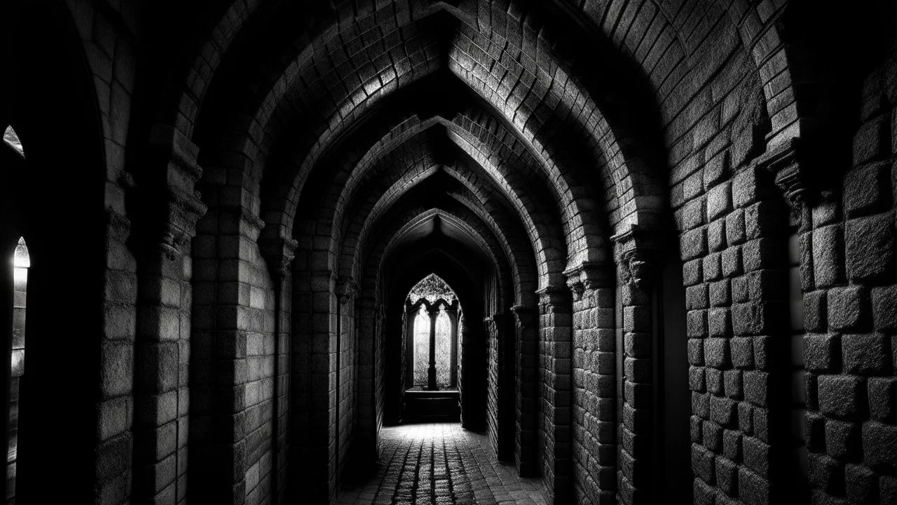 creep and coil through cobbled corridors and open arches. Integrating ominous undertones and dramatic contrasts, embody the castle's majestic allure and haunting mystery.