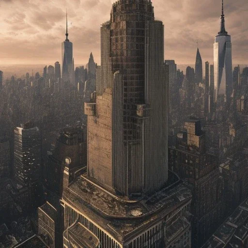 Spawn, grunge, dark, on a tower, in New York, high detail, 8k resolution