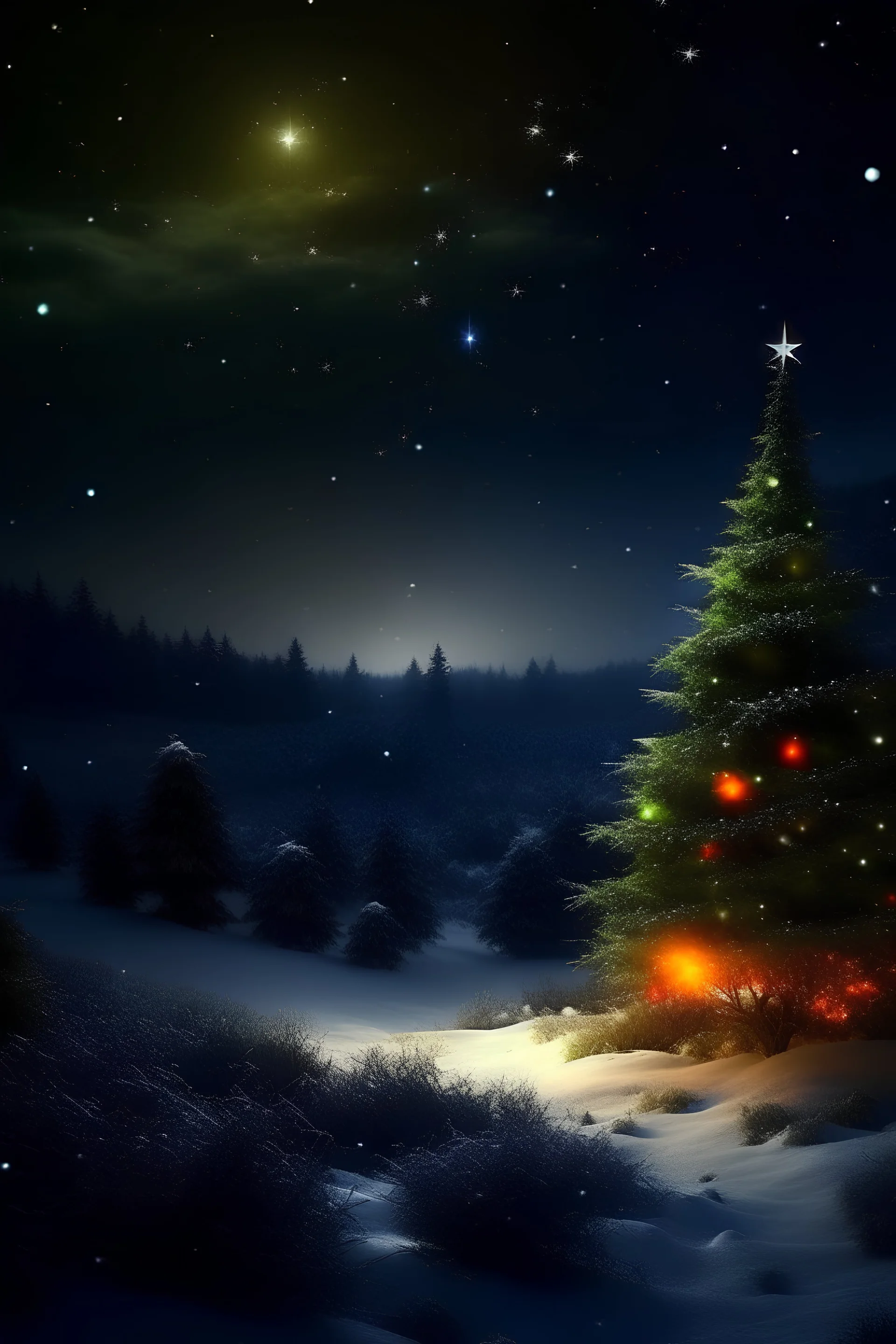 Christmas night natural nature