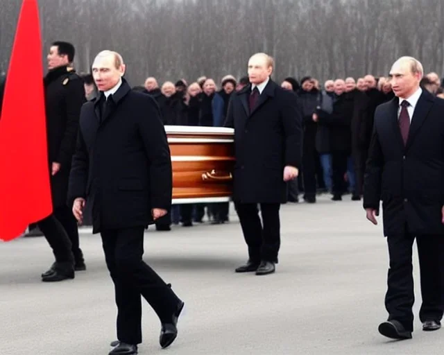 president Putin in coffin