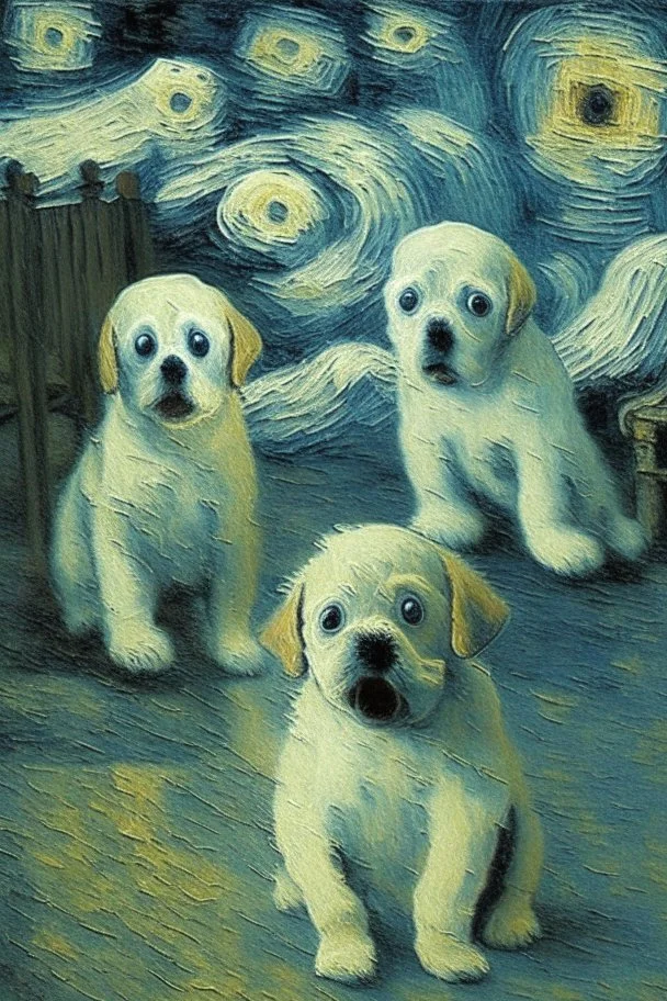 Ghosts and puppies by Van Gogh
