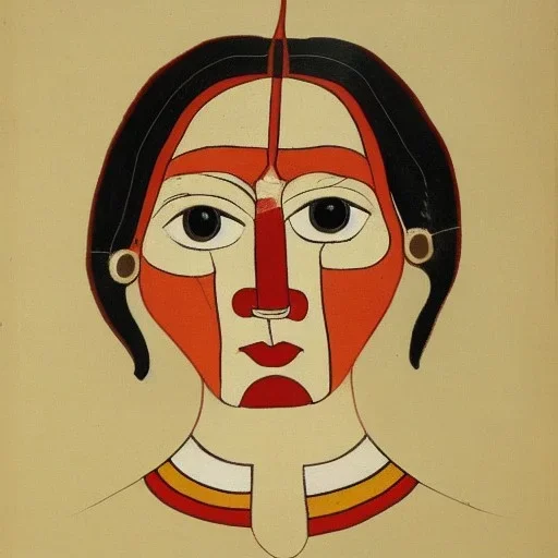 human body with head of cow indian painting