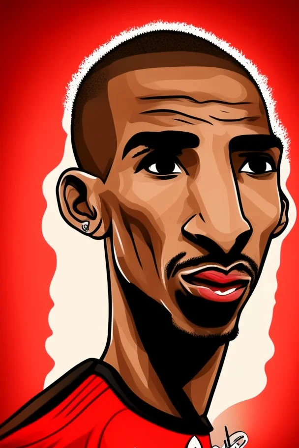 Talisca Brazilian football player cartoon 2d