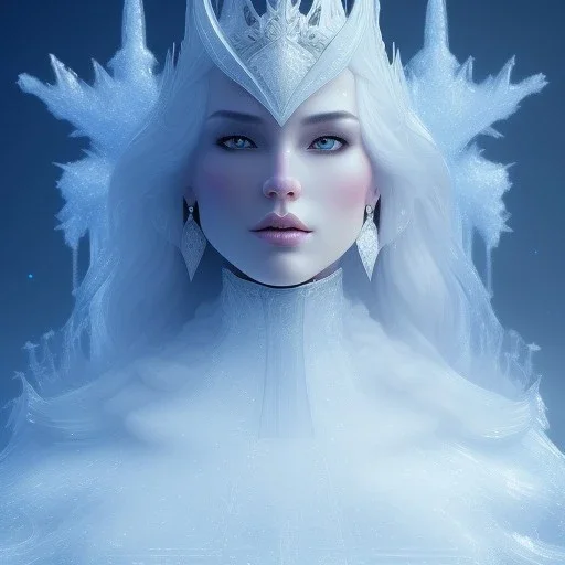 ice kingdom digital painting,a crystal - clear ice, majestic, ice fractal, Fantasy, Illustration,Character Design, magician, 16k