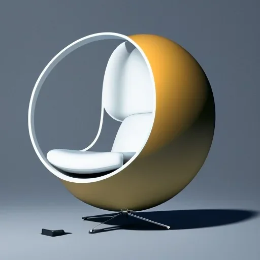 The Ball Chair is a true work of art that will make any space stand out. Our team of CGI experts has lovingly recreated this Mid-Century Modern Icon with careful attention to detail. If you're using a program other than C4D and redshift Render, materials will need to be created with the textures provided. Modeled to real-world scale, it contains 2906 polygons with PBR 4K & 8K textures