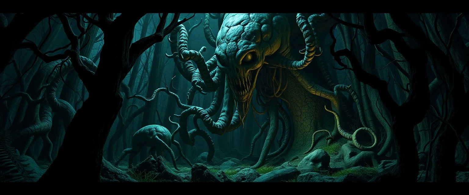 Leshy in the style of fallout 4 and Escher