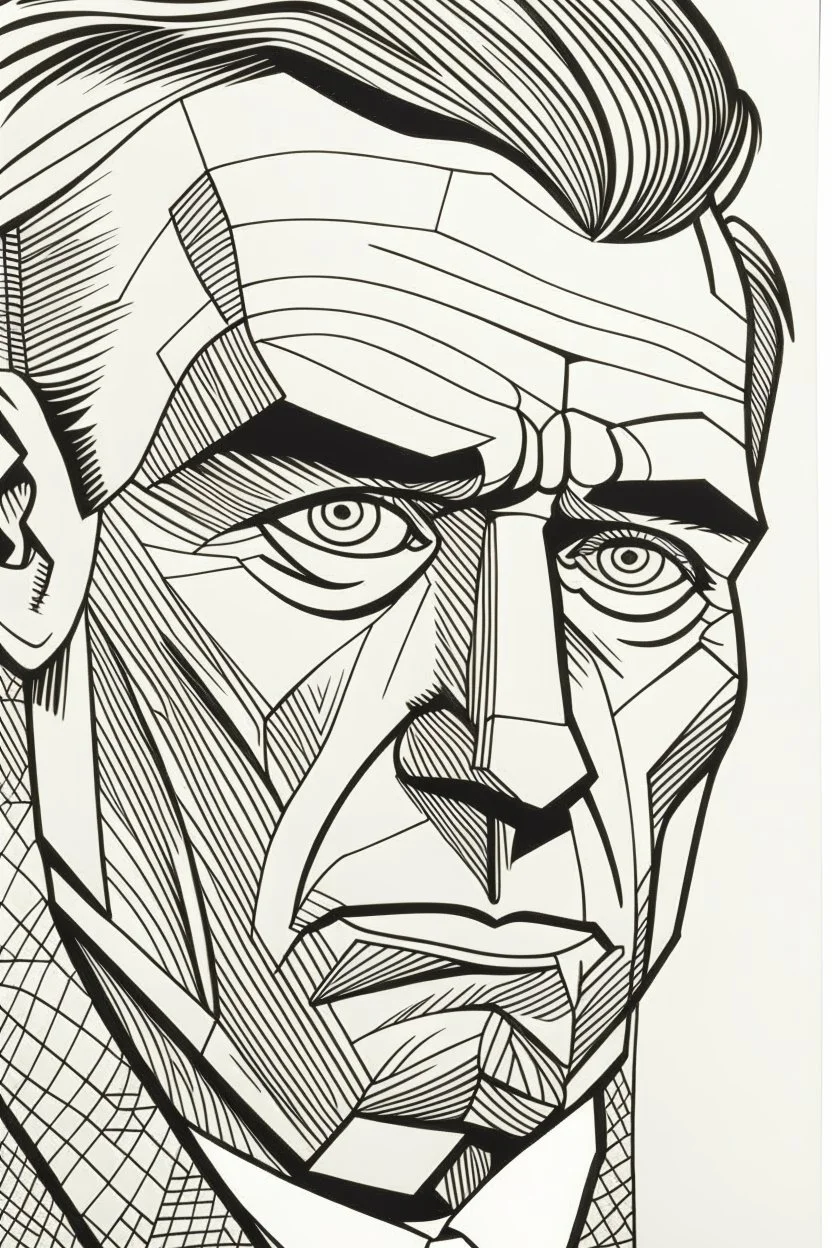bank bailout chancelor of excheqour pencil draw style of roy lichtenstein