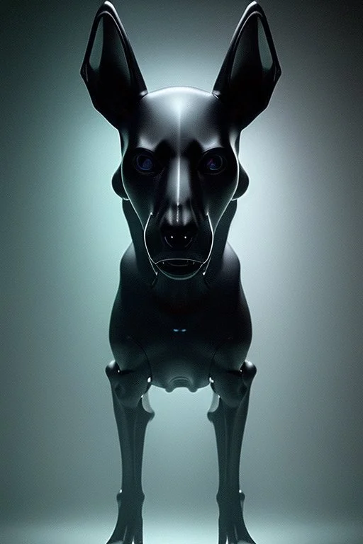 phantom black alien hound, ultra realistic, intricate details, ultra highly detailed, shiny, smooth, studio quality, octane render, Surrealism, Triadic colour scheme, ambient lighting,nightclub lighting, polaroid, 100mm, --ar 1:1 --v4