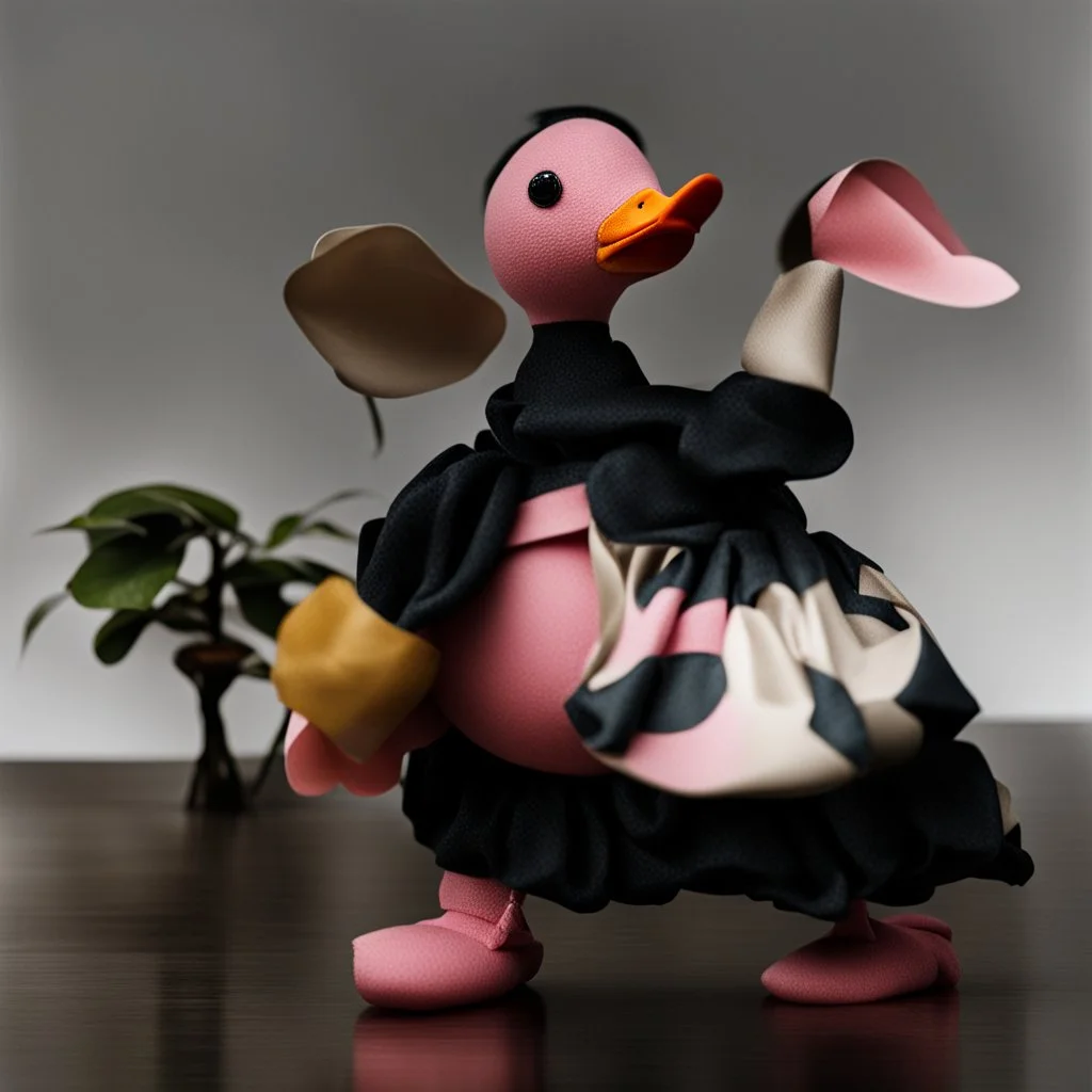 a pink duck doll