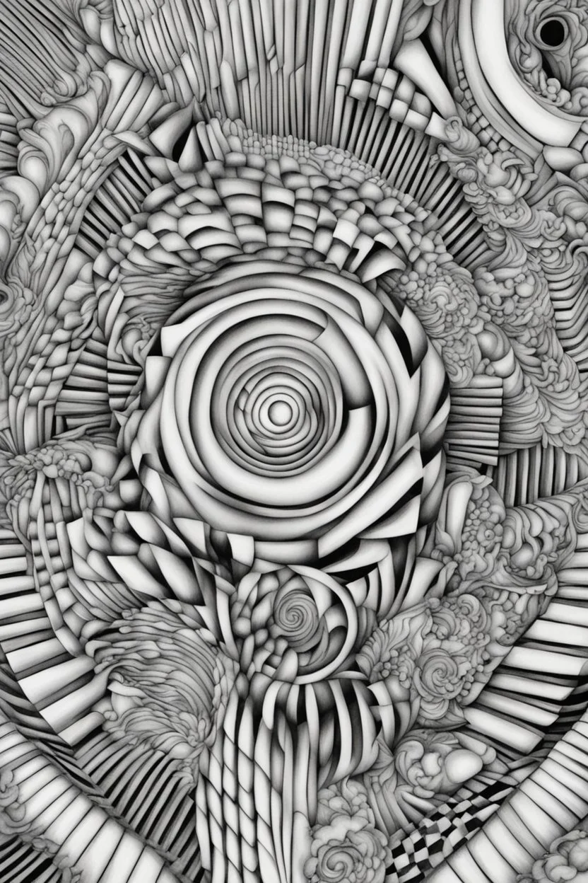 optical illusion coloring page