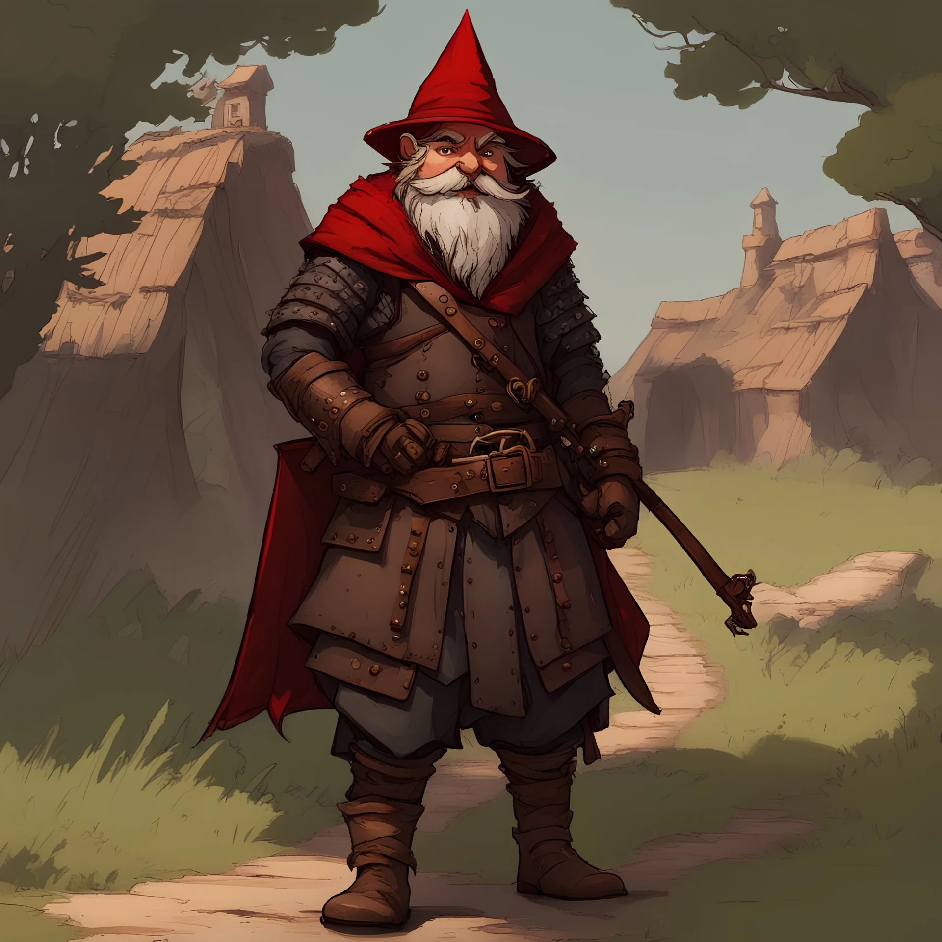 So I got the midjourney train when it was still cheap so £6.99 for the month I believe. This is the prompt Short Gnome bard, red pointed hat, scruffy black beard, studded leather armor, long sleeve shirt, medieval lute, dungeons and dragons character, fantasy concept art, european, fantasy inspired, critical role, legend of vox machina, --niji 5 --ar 2:3 most of it is flavour