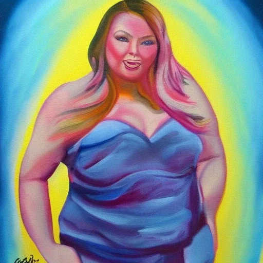 Full body portrait, painting, medium shot lady BeautyGuru