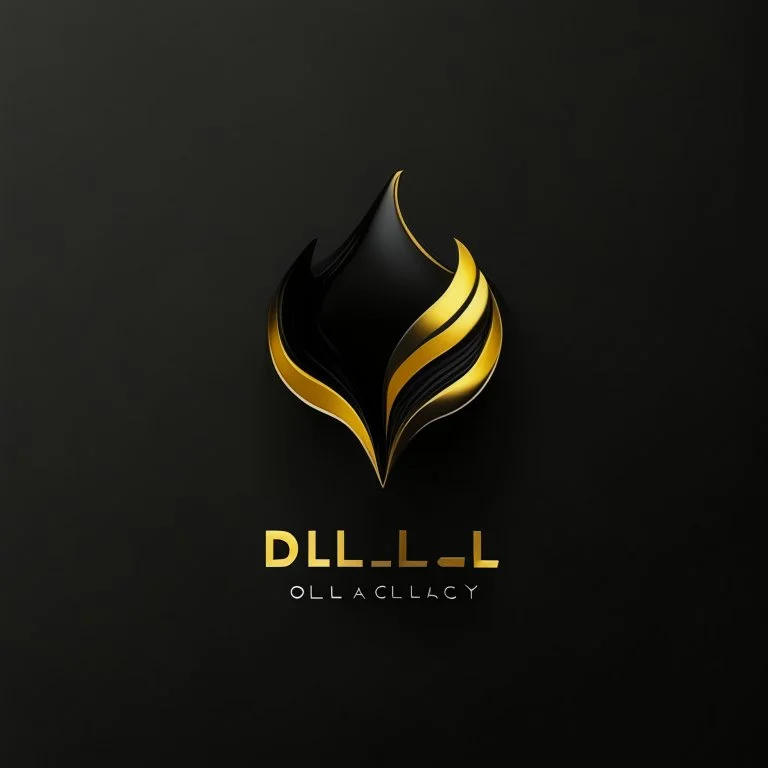 minimalist logo. one logo. tech company similiar to apple. write name: black gold. colors: black and yellow