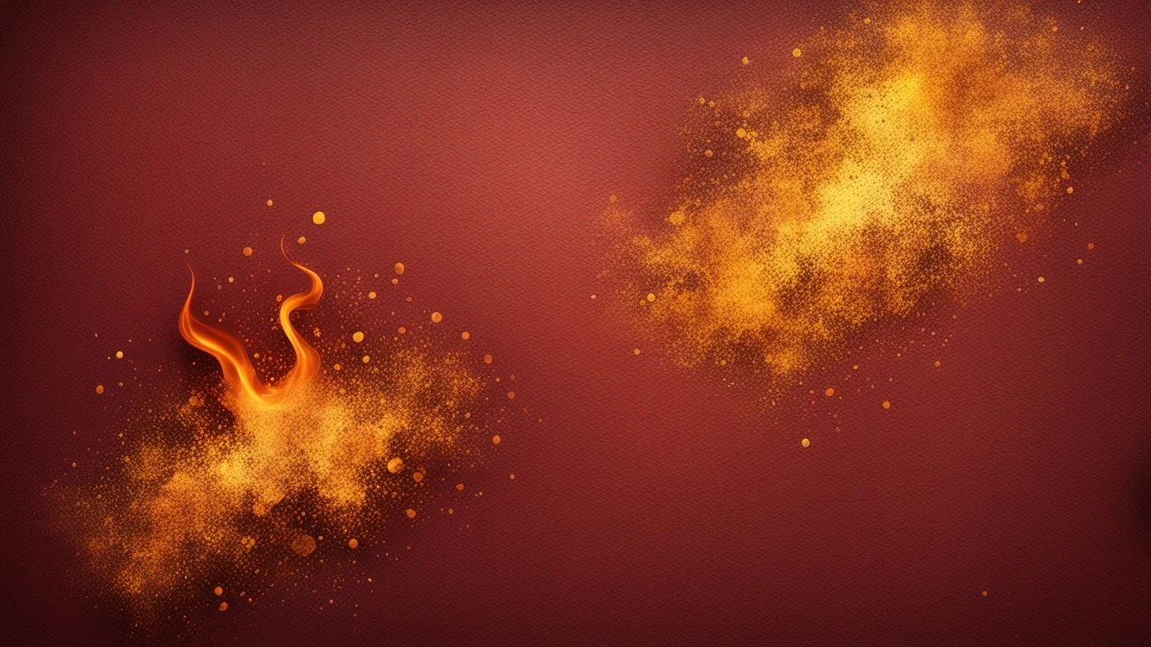 Hyper Realistic Glowing-Golden-Groovy-Grungy-Texture on Maroon-&-Orange-Rustic-background with Burning-embers on it