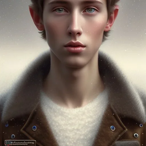 close up portrait of fog as handsome young man teen, fine detail, highly intricate, modern surrealism painting, defined cracks and breaks, high-quality, volumetric lighting, 8k, ultrahd, George Grie, Marco Escobedo, Igor Morski,Brian Froud, Howard Lyon, Selina French,