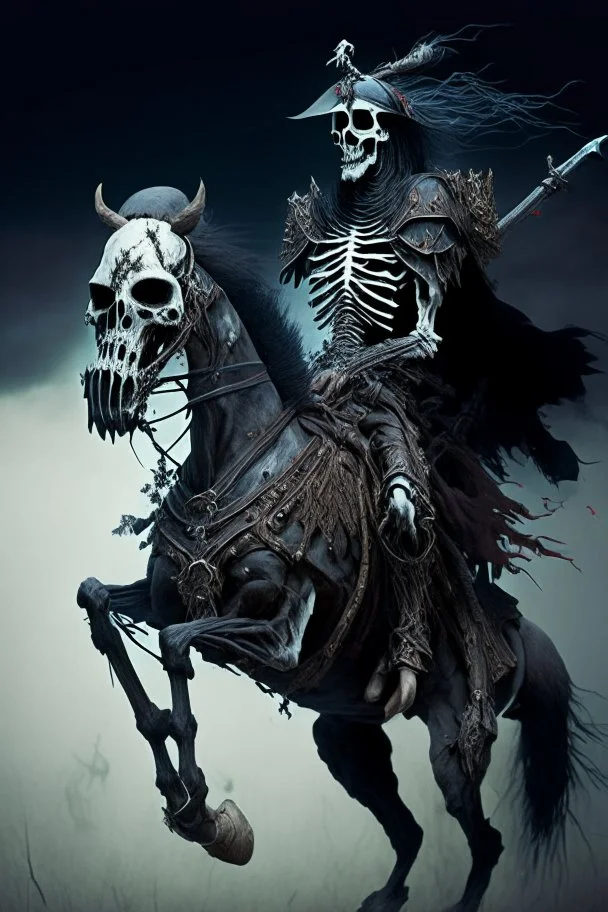 undead skeleton wild hunt warrior on horse