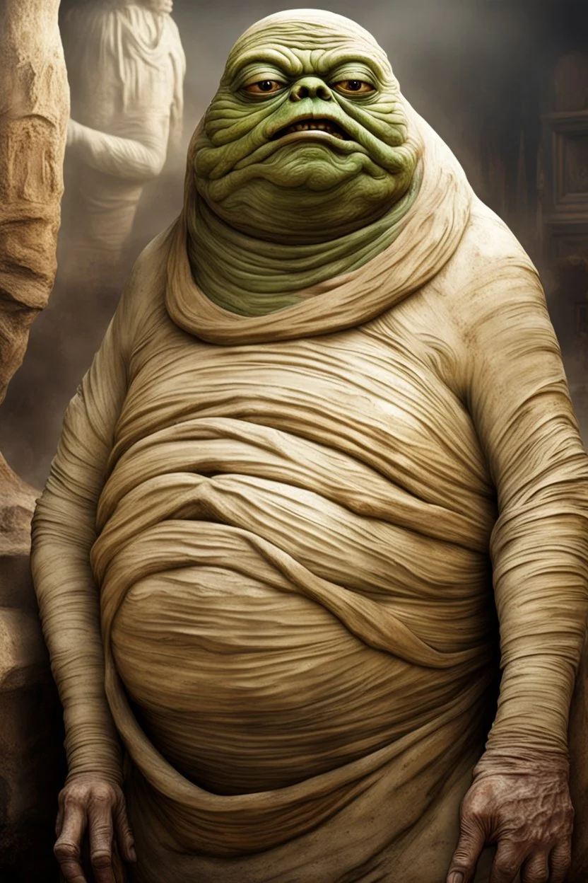 Mummy looks like jabba the hutt