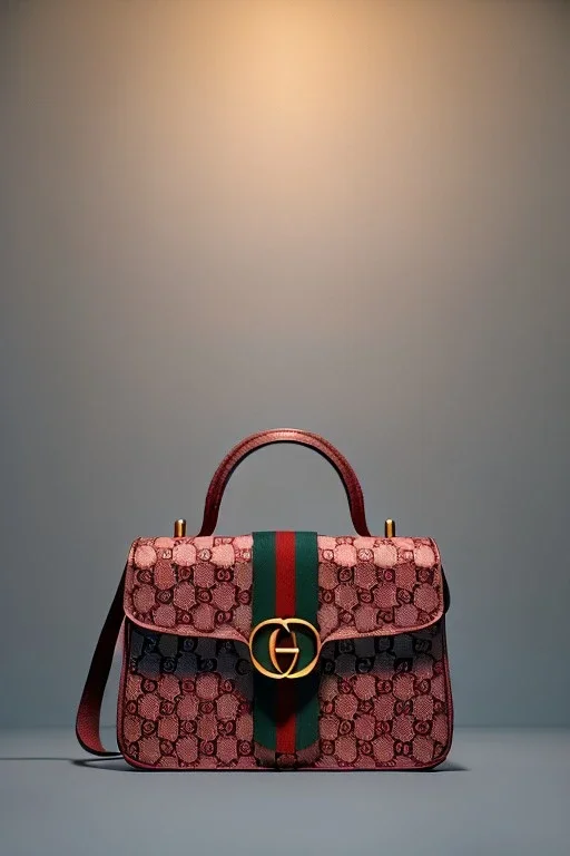 Gucci bag made by muppet face, Sesame Street style, retro style, photo studio, unreal engine 5, god lights, ray tracing, RTX, lumen lighting, ultra detail, volumetric lighting, 3d.