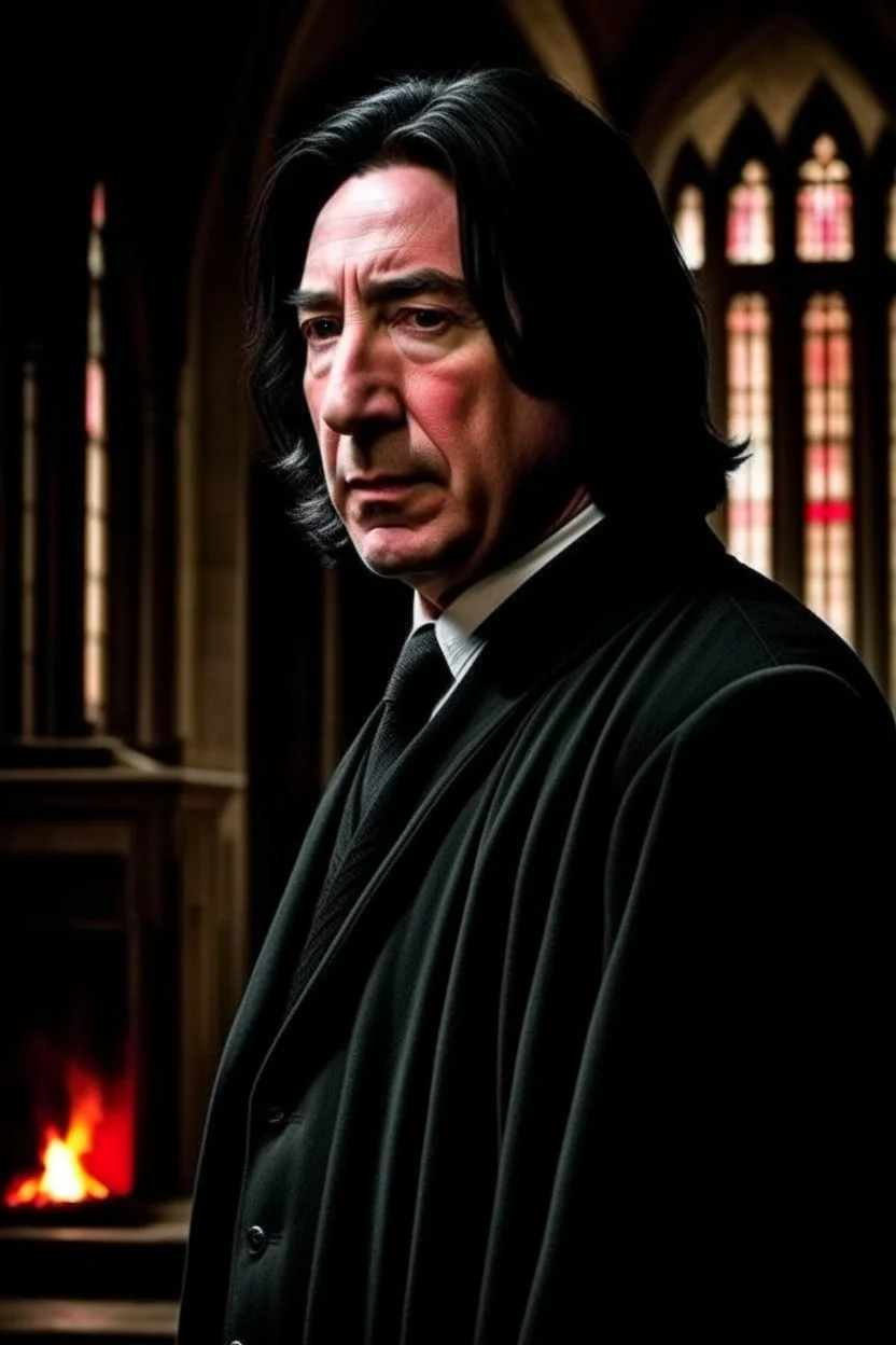 I want a picture that 's more realistic , more Professor Snape , with a high level of horror , and I want Hogwarts behind him , and I want Snape a little younger .