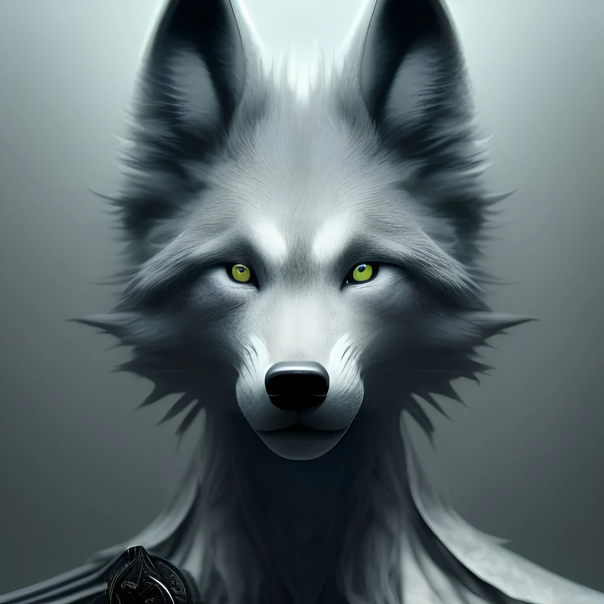 award winning portrait of a male anthropomorphic black wolf long vblack cory loftis, fenghua zhong, ryohei hase, and ruan jia. unreal engine 5, artistic lighting, highly detailed, photorealistic, fantasy