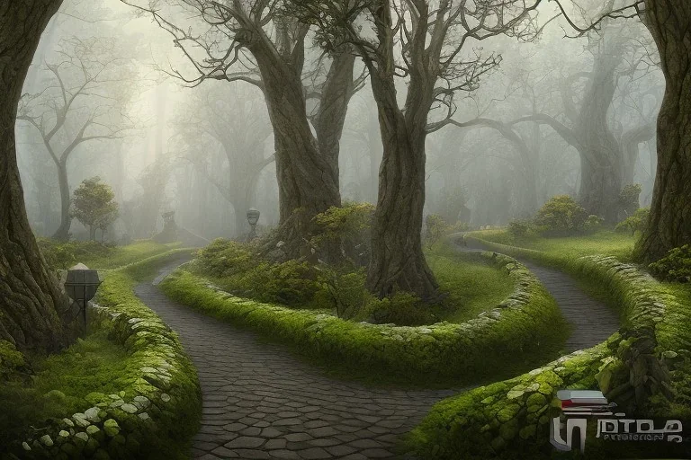 wooded stone lantern path forest