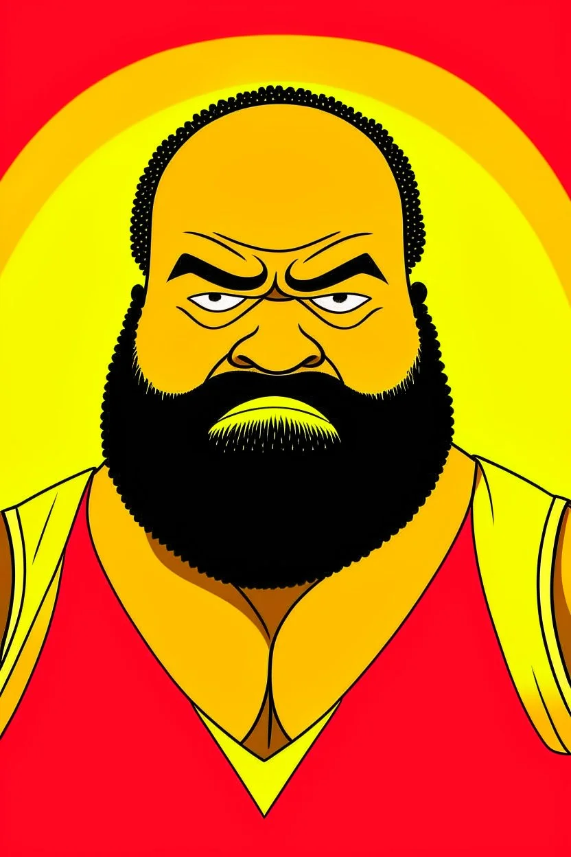 Mark Henry American wrestler catoon 2d