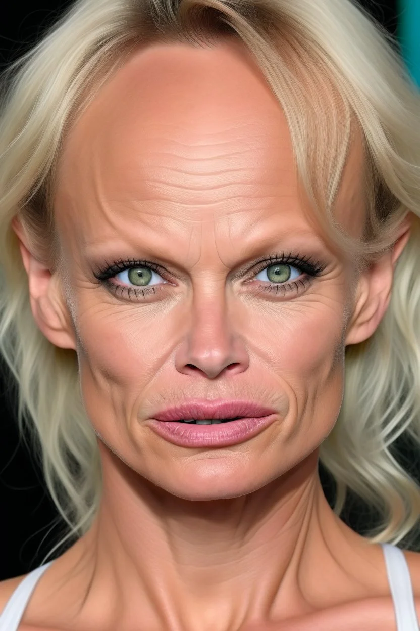 pamela anderson with huge forehead