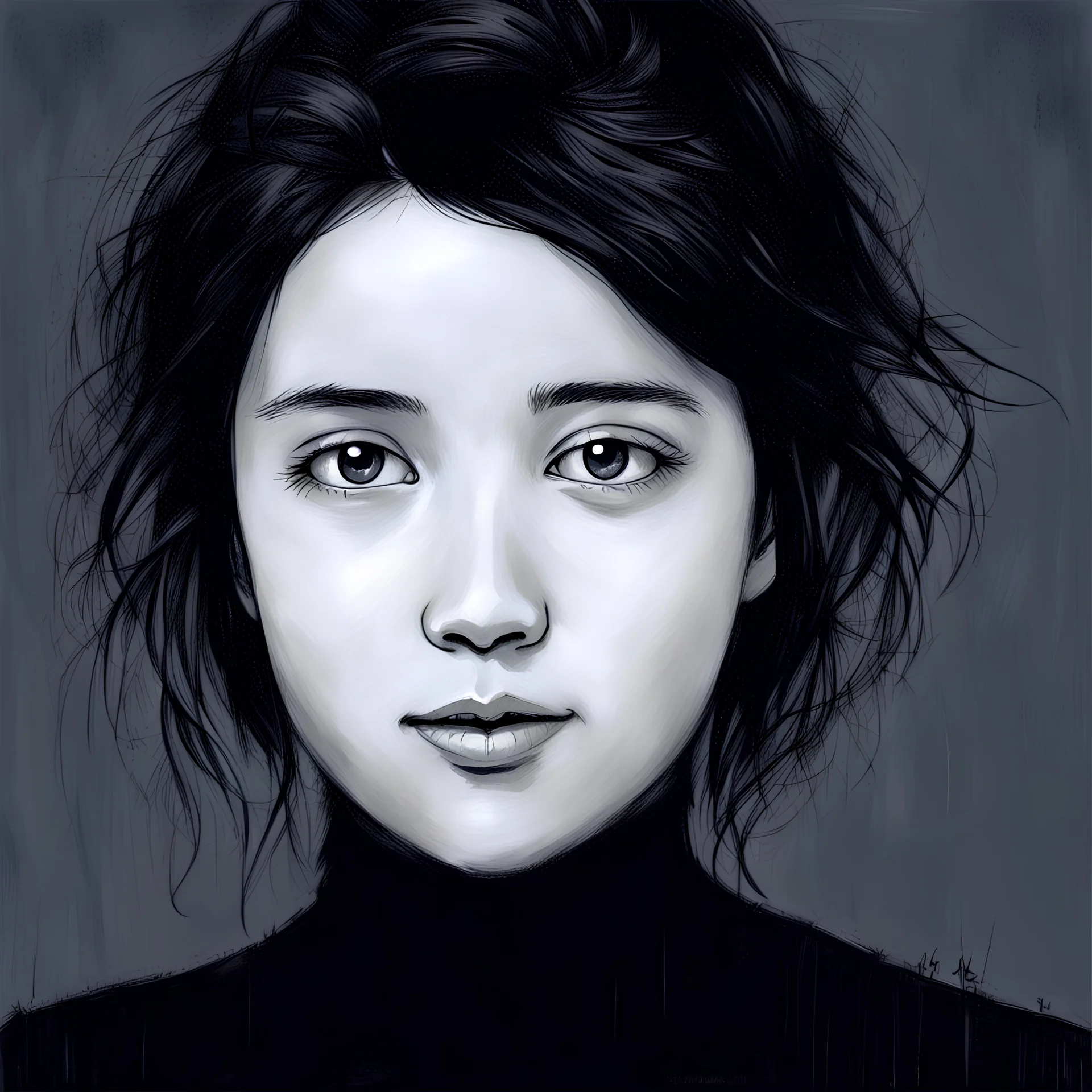 a girl, Studio Ghibli style