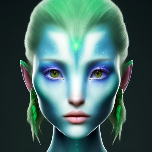 Wearing make up avatar in pandora green skin