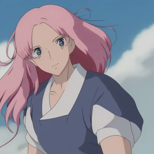 Anime Girl with Pink hair dressed as the grim reaper