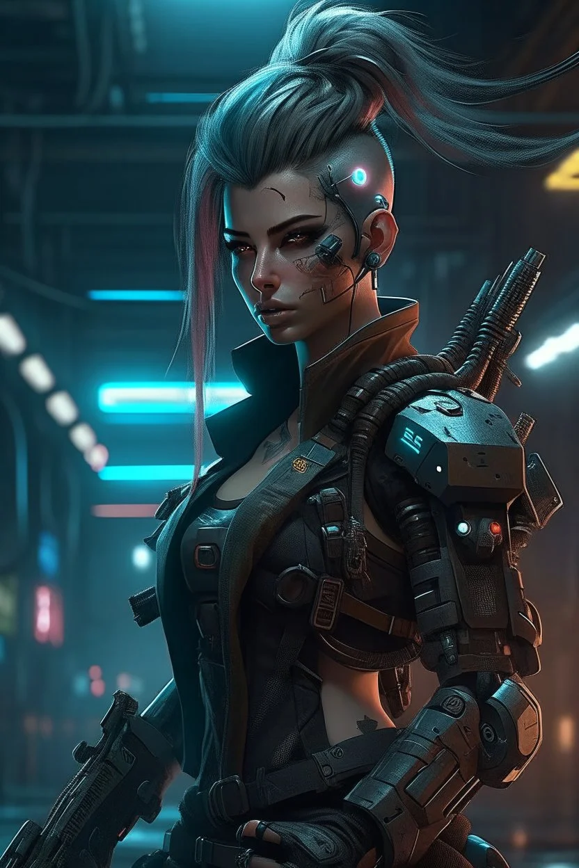 Cyberpunk Woman warrior