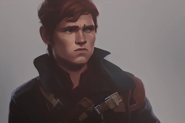 Portrait of Han Solo by Jake Bartok