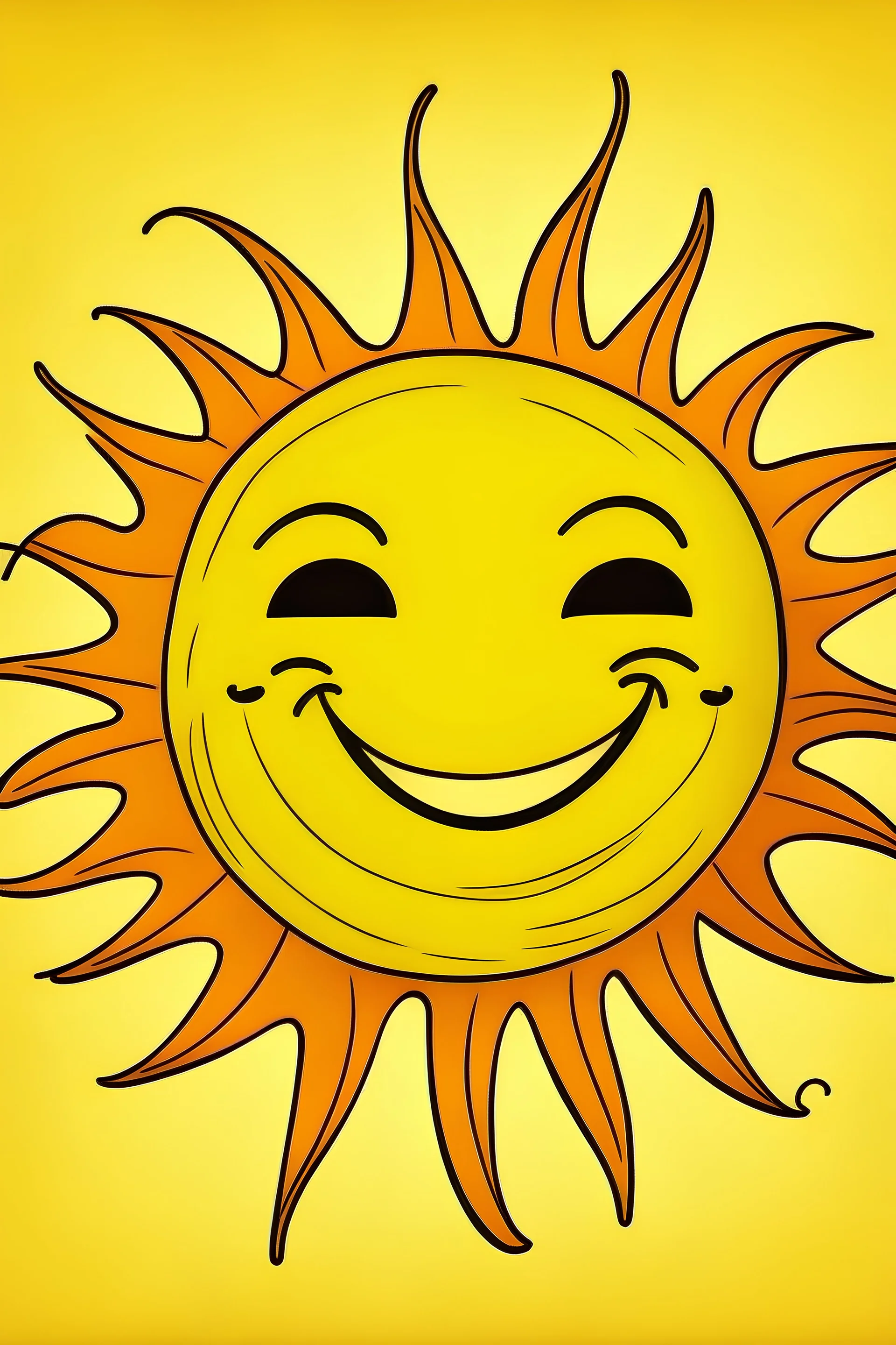 Draw the Sun, as a happy man